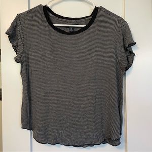 Black and White Striped Top